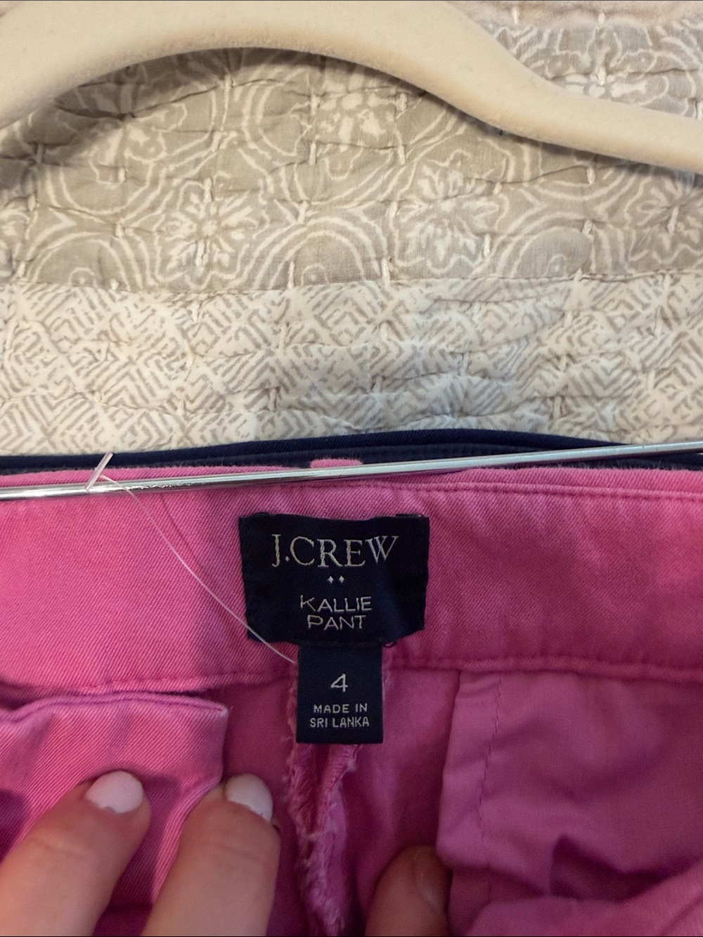 J. Crew Kallie Trousers in Bright Pink